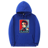 Demon Slayer Hoodie Sweatshirts Anime Casual Pullover Anime Print Men's Hooded Sweater Sets