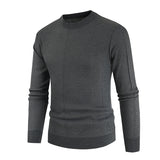 Winter Men's round Neck Solid Color Pullover Sweater Knitwear Large Size Fashion Trend Casual Bottoming Shirt Men Pullover Sweaters