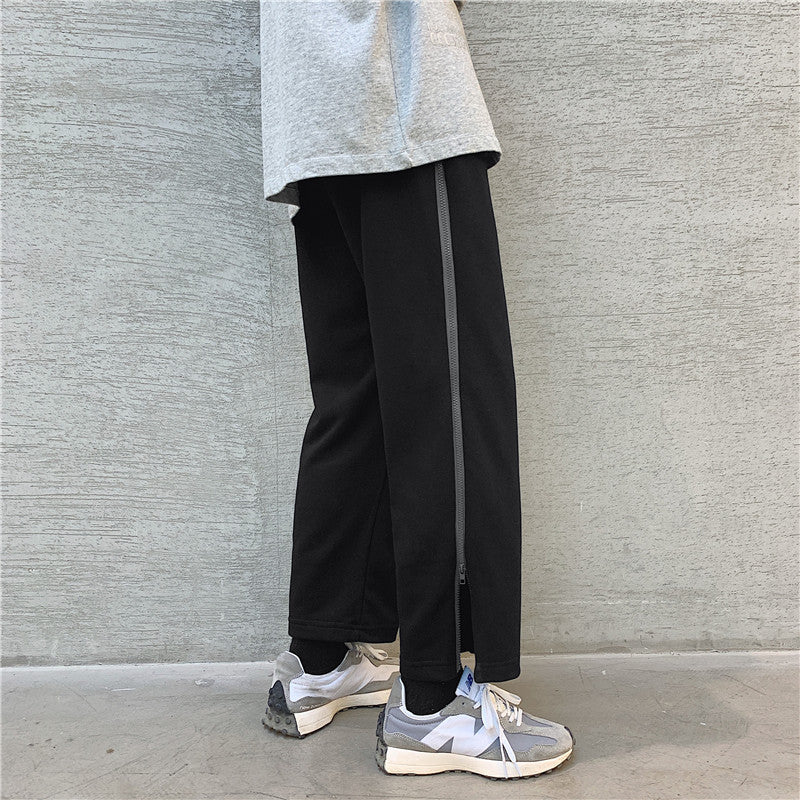 Men Pants Thin Sports Straight Pants