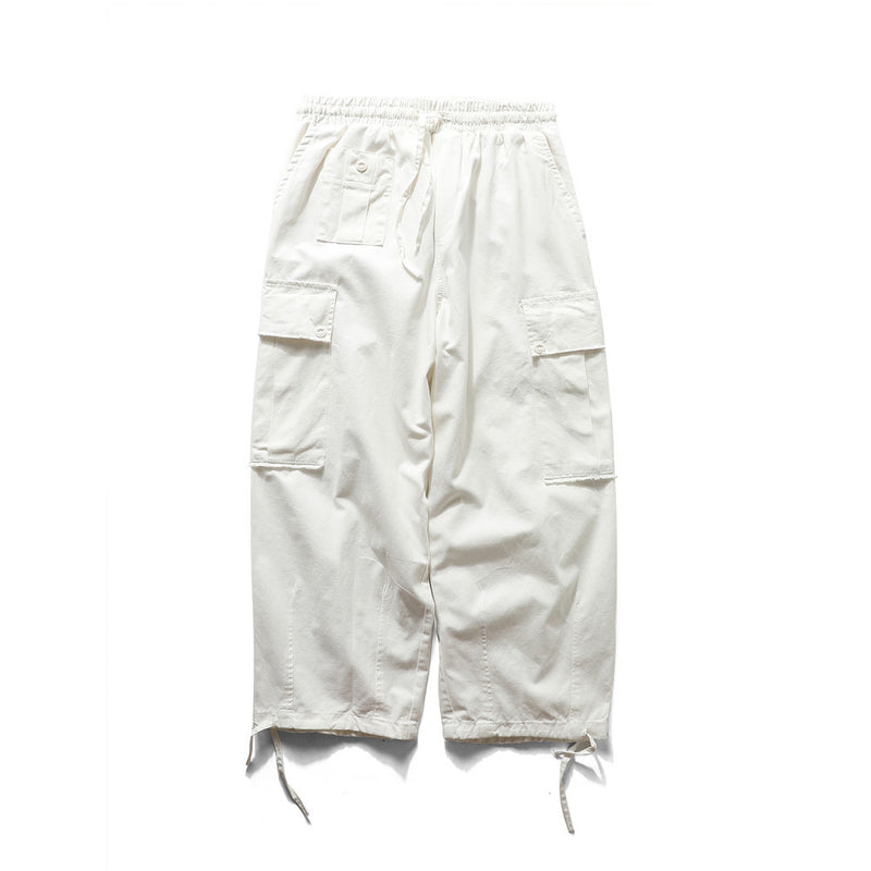 Men's plus Size Sports Solid Color Retro Trousers Loose Straight Trousers Men's Men Denim Pants