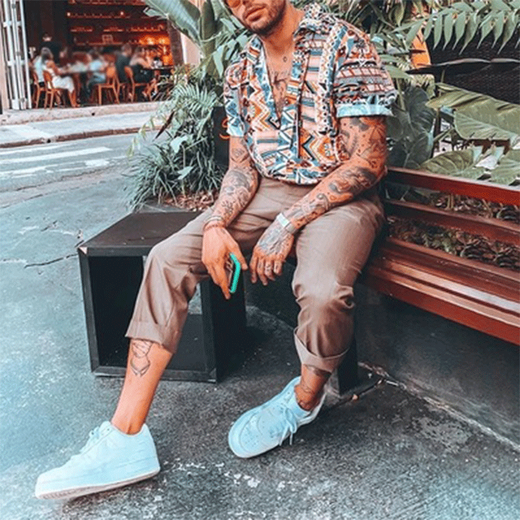 Men's Short Sleeve Hawaiian Casual Vacation Style Printed Top