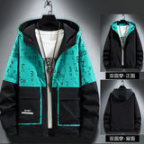 Men Cargo Jacket Coat for Teenagers Handsome Trendy Loose Jacket Workwear