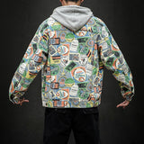 Graffiti Denim Jacket Autumn Graffiti Camouflage Denim Jacket Jacket