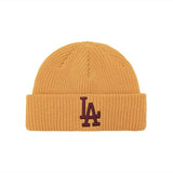 Yankee and Dogers Winter Hat Woolen Cap Women's Autumn and Winter Warm Hat Yellow Knitted Hat