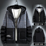Men Cargo Jacket Coat for Teenagers Handsome Trendy Loose Jacket Workwear