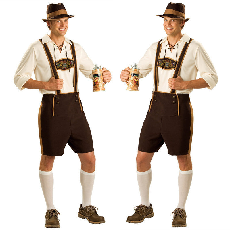 Lederhosen German Beer Festival Costume Halloween Cosplay Uniform