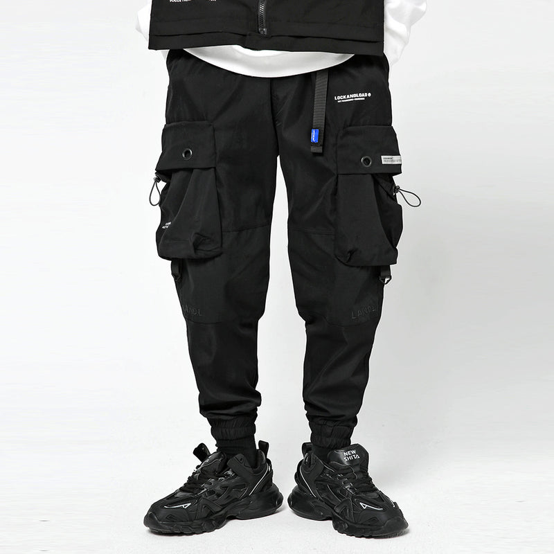 Ankle Banded Pants Men's plus Size Retro Sports Multi-Pocket Cargo Pants Street Trendy Casual Pants Men Pants