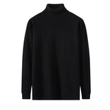 Winter Men's Turtleneck Solid Color Slim-Fit Jumper Knitwear Large Size Fashion Casual Bottoming Shirt Men Pullover Sweaters