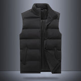 Men's Vest Casual Sleeveless Jacket Men Jacket Vest Man Autumn and Winter Vest Solid Color Vest