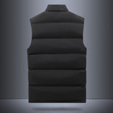 Men's Vest Casual Sleeveless Jacket Men Jacket Vest Man Autumn and Winter Vest Solid Color Vest