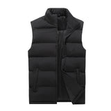 Men's Vest Casual Sleeveless Jacket Men Jacket Vest Man Autumn and Winter Vest Solid Color Vest