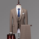 Mens Graduation Outfits Business Suit Slim Fit Suit 3-Piece Suit Fashion Trend Men's Suit Wedding Banquet Dress