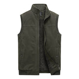 Men's Vest Casual Sleeveless Jacket Men Jacket Autumn and Winter Vest Fleece-Lined Warm and Comfortable Vest Men's Sports