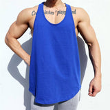 Fitness Mens Sleeveless T-shirt Gym Training Tank Tops & Stringer Vests Cotton Leisure Outdoor Men's Clothing Sportswear Solid Color Vest plus Size Loose