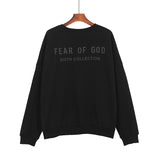 Fog Essentials Long Sleeve round Neck Sweatshirt Logo Letter Crew Neck Pullover Sweatshirt Casual Couple Outfit