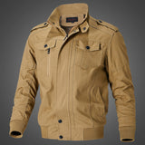 Veste Homme Mi Saison Men's Cotton Washed Jacket Men's Jacket Casual Men's Youth Stand Collar Spring and Autumn Men's Jacket Jacket