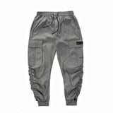 Ankle Banded Pants Men's Large Size Retro Sports Multi-Pocket Cargo Pants Trendy Elastic Waist Skinny Pants Men Pants