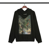 Fog Essentials Long Sleeve round Neck Sweatshirt Floral Photo Print Male and Female Couples Wear Hooded Long Sleeve Sweater