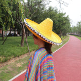Sombreros Hat Pointed Hat Nationality-Featured Cap Wheat-Straw Hat Multi-Color Mexican Straw Hat