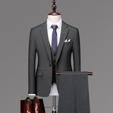 Mens Graduation Outfits Business Suit Slim Fit Suit 3-Piece Suit Fashion Trend Men's Suit Wedding Banquet Dress