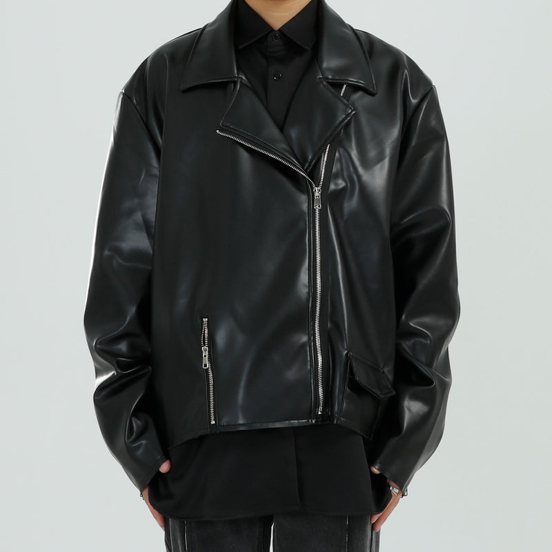 Autumn Loose Leather Coat Coat Jacket Men Pu Jacket