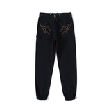 A Ape Print Pant Fashion Brand Embroidery Overalls Men's Street Fashion Casual Pants