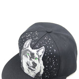Wolf Print Cap Luminous Hat Hip-Hop  Hat Sun Hat