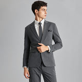 Mens Graduation Outfits Casual Small Suit Men's Jacket Fashionable Slim-Fit Handsome Suit Fashion Two-Piece Suit