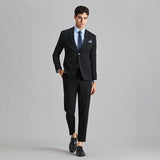 Mens Graduation Outfits Casual Small Suit Men's Jacket Fashionable Slim-Fit Handsome Suit Fashion Two-Piece Suit