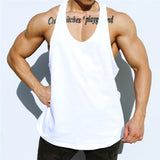 Fitness Mens Sleeveless T-shirt Gym Training Tank Tops & Stringer Vests Cotton Leisure Outdoor Men's Clothing Sportswear Solid Color Vest plus Size Loose