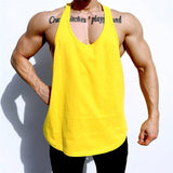 Fitness Mens Sleeveless T-shirt Gym Training Tank Tops & Stringer Vests Cotton Leisure Outdoor Men's Clothing Sportswear Solid Color Vest plus Size Loose