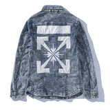 Arrow Denim Jacket Jean Coat Ow Denim Shirt Men And Women Denim Jacket Coat Owt