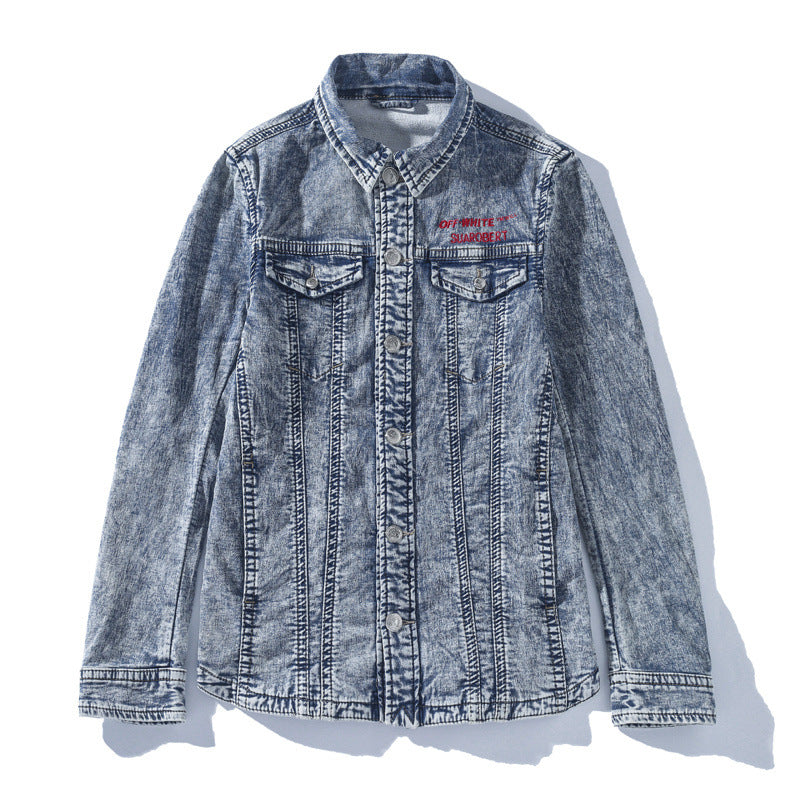 Arrow Denim Jacket Jean Coat Ow Denim Shirt Men And Women Denim Jacket Coat Owt