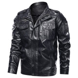 Men's Leather Coat Fashion Casual Motorcycle PU Leather Plus Size Men's Men's Pu Jacket
