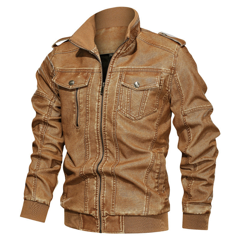 Men's PU Leather Coat Biker's Leather Men's Plus Size Coat Men's Pu Jacket