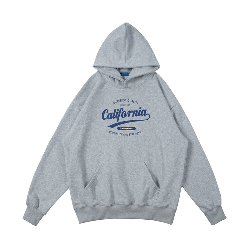 Printed Sweater Men's Large Size Retro Sports Long Sleeve Casual Jacket Loose Pullover Fleece Lined Sweatshirt Men Thermal Hoodie