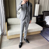 Mens Graduation Outfits Suit Men's Three-Piece Suit Men's Business Professional Formal Wear Best Man