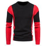 Men's Autumn Men's Knitwear Fashion Color Contrast Bottoming Shirt Sweater Men Winter Outfit