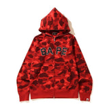 A Ape Print Hoodie Men's Sports Camouflage Embroidered Letter Hooded Sweater Coat