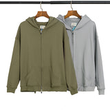 Fog Essentials Zipper Hoodie Gray High Street Casual Men's and Women's Same Zipper Hooded Sweater