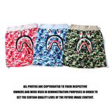 A Ape Print Shorts Shark Head Camouflage Bottom Pattern Casual Shorts Men and Women Fashion Tether Shorts