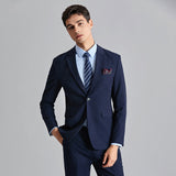 Mens Graduation Outfits Casual Small Suit Men's Jacket Fashionable Slim-Fit Handsome Suit Fashion Two-Piece Suit