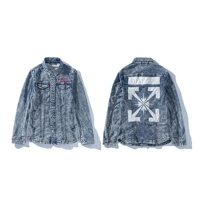 Arrow Denim Jacket Jean Coat Ow Denim Shirt Men And Women Denim Jacket Coat Owt