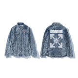 Arrow Denim Jacket Jean Coat Ow Denim Shirt Men And Women Denim Jacket Coat Owt