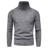 Men Pullover Sweater Autumn Men's Sweater Knitwear Turtleneck Long Sleeve Sweater Bottoming Shirt