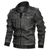 Men's PU Leather Coat Biker's Leather Men's Plus Size Coat Men's Pu Jacket