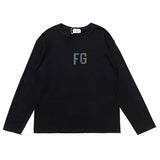 Fog Essentials Long Sleeve round Neck Sweatshirt 3N Reflective Letter Crew Neck Pullover Long Sleeve
