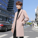 Men's Loose Overcoat Autumn and Winter Men's Hong Kong Style plus Size Casual Fashion Windbreaker Slim Trendy Overcoat Men Spring Trench Coat