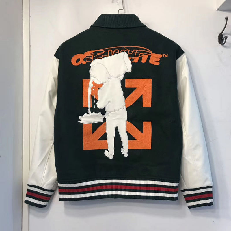 Varsity Jacket for Men Baseball Jackets Men's Arrow Print Jacket Color Matching Baseball Jacket