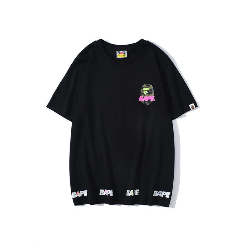 A Ape Print T Shirt Summer Casual Short Sleeve T-shirt